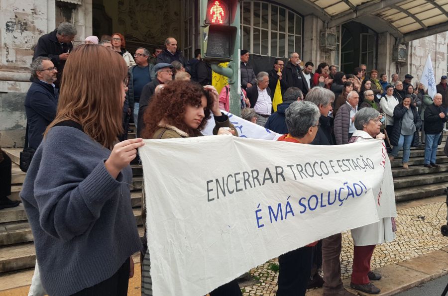 Protesto contra o encerramento da estação de Coimbra 10Jan2025